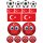 Türkei Flagge Sticker Set – Fußball & Smiley Aufkleber für Auto & Co.