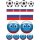 Russland Flagge & Fußball Aufkleberset – wetterfeste Sticker-Sets für Auto & mehr