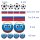 Russland Flagge & Fußball Aufkleberset – wetterfeste Sticker-Sets für Auto & mehr (1 Set mit 16 Aufklebern)