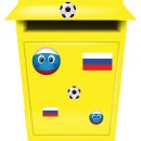 Aufkleberset Russland Flagge Smiley Fußball Auto Motorrad Carravan wetterfest 3 Sets