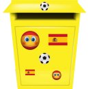 Aufkleberset Spanien Flagge Fahne Fußball...
