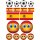 Spanien Flagge Aufkleberset – Fußball Sticker Set für Auto, Fenster & mehr (1 Set mit 16 Aufklebern)