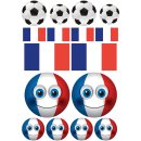 Aufkleberset Frankreich Flagge Fahne Fußball...