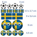 Schweden Flagge Aufkleber Set – Fußball Sticker für Auto, Wohnmobil & mehr
