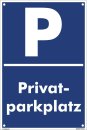 Parkplatz Schild 30 x 20 cm - Privatparkplatz - mit 4...