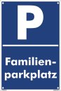 Parkplatz Schild 30 x 20 cm - Familienparkplatz - mit 4...