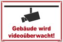 B-Ware: Gebäude - Videoüberwachung Schild 20x30...