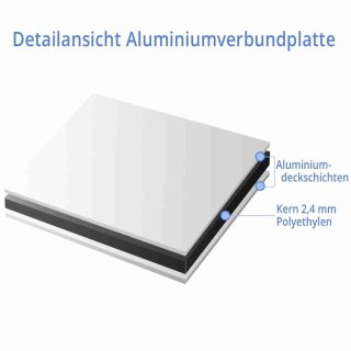 Schild 'Achtung Kein Winterdienst' 30x20 Cm – Aus Aluverbund, Wetterfest, Mit Bohrlöchern | Für Privatweg & Gewerbe