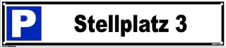 B-Ware: Stellplatz 3 Parkplatzschild 52x11cm gelocht