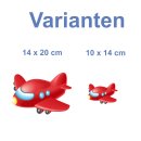 Flugzeug Aufkleber für Kinder – Roter Sticker...