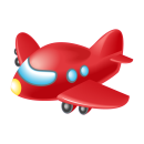 Flugzeug Aufkleber für Kinder – Roter Sticker für Auto, Fenster & mehr (10 x 14 cm)