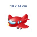 Flugzeug Aufkleber für Kinder – Roter Sticker für Auto, Fenster & mehr (10 x 14 cm)