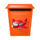 Flugzeug Aufkleber für Kinder – Roter Sticker für Auto, Fenster & mehr (14 x 20 cm)