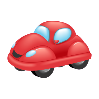 Kinder Auto Aufkleber – roter Cartoon-Sticker für Jungen & Mädchen (13 x 20 cm)