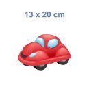 Kinder Auto Aufkleber – roter Cartoon-Sticker für Jungen & Mädchen (13 x 20 cm)