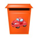 Kinder Auto Aufkleber – roter Cartoon-Sticker für Jungen & Mädchen (13 x 20 cm)