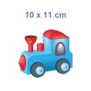 Lokomotive Aufkleber für Kinder – bunter Eisenbahn-Sticker, wetterfest (10 x 11 cm)