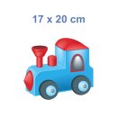 Lokomotive Aufkleber für Kinder – bunter Eisenbahn-Sticker, wetterfest (17 x 20 cm)