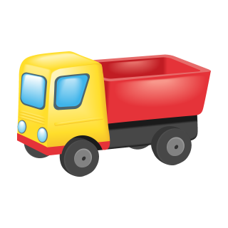 Kinder LKW Aufkleber – bunter Lastwagen-Sticker für Spielzeug & Co. (13 x 20 cm)
