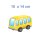Kinder Aufkleber Autobus – bunter Bus-Sticker für Auto, Fenster & Co. (10  x 14 cm)
