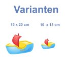 Kinder Boot Aufkleber – bunter Schiff-Sticker...