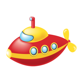 Kinder Aufkleber U-Boot – bunter Unterwasserfahrzeug Sticker für Jungen