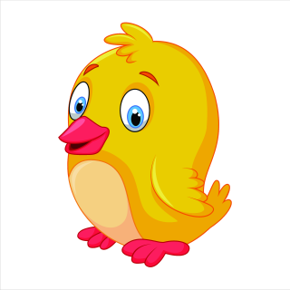 Vogel Aufkleber Gelb – Lustiger Tier-Sticker für Auto, Fenster & Co.