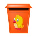 Vogel Aufkleber Gelb – Lustiger Tier-Sticker für Auto, Fenster & Co. (20 x 14 cm)