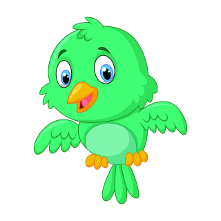 Vogel Aufkleber türkis – lustiger Bird-Sticker für Auto, Fenster & Co.