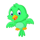 Vogel Aufkleber türkis – lustiger Bird-Sticker...