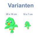 Vogel Aufkleber türkis – lustiger Bird-Sticker...
