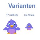 Lila Vogel Aufkleber – niedlicher Tier-Sticker...