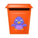 Lila Vogel Aufkleber – niedlicher Tier-Sticker für Auto, Fenster & Co.