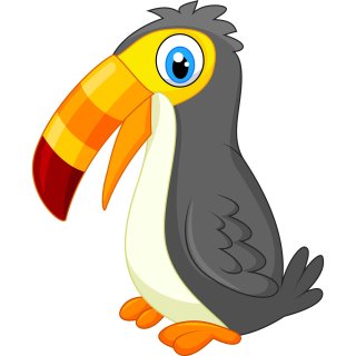 Aufkleber Sticker Vogel Tukan birdsticker lustig coole Sticker für Kinder selbstklebend Autoaufkleber Bild Dekoration Wohnwagen Tier