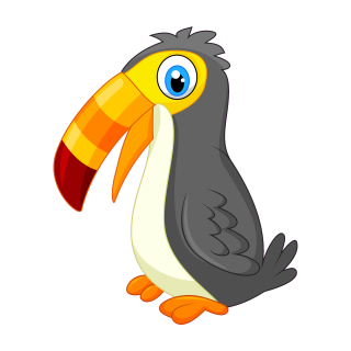 Tukan Aufkleber – lustiger Vogel-Sticker für Auto, Fenster & mehr