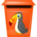 Aufkleber Sticker Vogel Tukan birdsticker lustig coole Sticker für Kinder selbstklebend Autoaufkleber Bild Dekoration Wohnwagen Tier