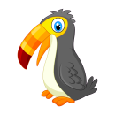 Tukan Aufkleber – lustiger Vogel-Sticker für...