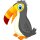 Aufkleber Sticker Vogel Tukan 20 x16 cm birdsticker lustig coole Sticker für Kinder selbstklebend Autoaufkleber Motorradhelm Wohnwagen Tier