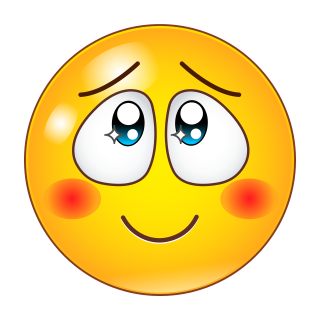 Verlegen mit roten Wangen – Charmanter Smile Aufkleber