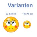 Verlegen mit roten Wangen – Charmanter Smile Aufkleber