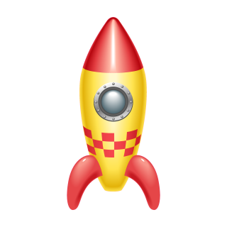 Rakete Aufkleber für Kinder – bunter Sticker für Auto, Fenster & mehr