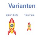 Rakete Aufkleber für Kinder – bunter Sticker...