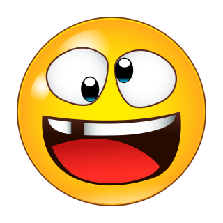 Smile Aufkleber mit verdrehten Augen – wetterfest & langlebig