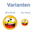 Smile Aufkleber mit verdrehten Augen – wetterfest...