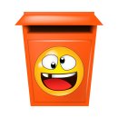 Smile Aufkleber mit verdrehten Augen – wetterfest & langlebig