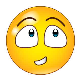 Frecher Smile Aufkleber mit großen Augen – wetterfest & langlebig