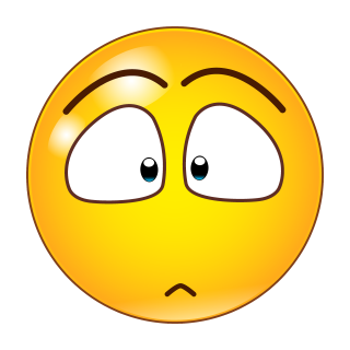 Trauriger Aufkleber mit großen Augen – wetterfest & langlebig