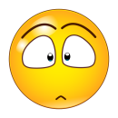 Trauriger Aufkleber mit großen Augen –...