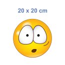 Überrascht mit großen Augen – Smile Aufkleber für jede Oberfläche (20 x 20 cm)