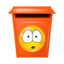 Überrascht mit großen Augen – Smile Aufkleber für jede Oberfläche (20 x 20 cm)